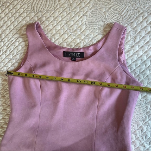 Kasper Orchid Sleeveless Shell Top Size 8P | Lined, Side Zip, Office to Evening - Picture 4 of 11